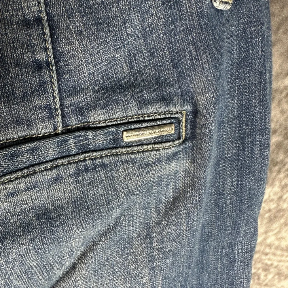 WHBM Trouser Jean Womens 8 Blue Everyday Soft High Rise Wide Leg